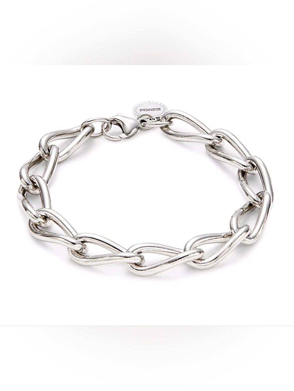 $630 Mens EFFY Chain Link Sterling Silver Bracelet